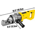Heavy Duty RC 16 Portable Electric Hydraulic Rebar Cutter Cuts 4Mm To 25Mm Steel Bars Fast With Pure Copper Motor For Railways And Oil Fields No Sparks Or Odor Durable Four Sided Jaws dimensions 18.5" x 8.5"