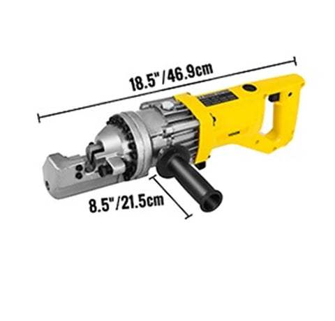 Heavy Duty RC 16 Portable Electric Hydraulic Rebar Cutter Cuts 4Mm To 25Mm Steel Bars Fast With Pure Copper Motor For Railways And Oil Fields No Sparks Or Odor Durable Four Sided Jaws dimensions 18.5" x 8.5"