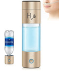 Hydrogen Water Bottle Generator Gives You Up To 4500ppb High Concentration With SPE PEM Dual Chamber Tech Inhaler And Breathing Tube 3 In 1 Portable Ionizer For Travel And Home BPA Free Test Kit Included with Aquafina bottle adapter and nasal tube