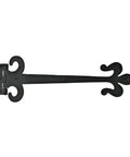 18 Inch Black Wrought Iron Fleur De Lis Strap Hinge Set Flush Mount Heavy Duty Gate And Door Hinges With Hardware Indoor Outdoor Use Pack Of 2