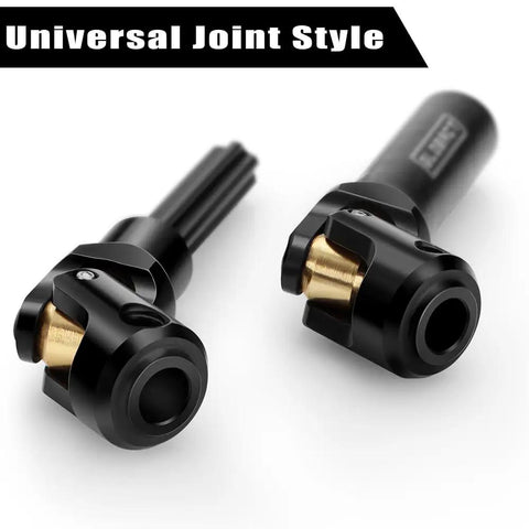 Stainless Steel RC Driveshaft For 1 To 10 Crawler Upgrade Compatible With TRX4 And SCX10 90046 Axial, 86 To 105 Mm Heavy Duty CNC Machined Rust Resistant High Strength Drive Shaft For Traxxas RC Cars universal joint style