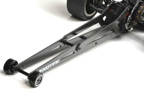 Extra Long Carbon Fiber Ladder Wheelie Bar Set For Losi 22S RC Drag Car NPRC Legal 14.5 Inch Wheelbase Ultra Stable High Speed Pass ETK2033