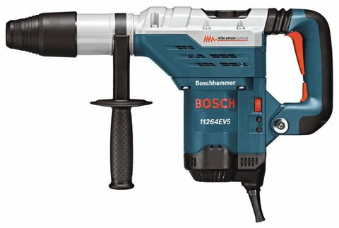 Heavy-Duty SDS Max Rotary Hammer Drill, 13 Amp, 120V, 6.5 ft-lbs Impact Energy, side view with vibration control handle