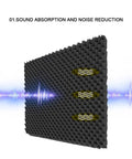 Premium Self Adhesive Egg Crate Acoustic Panels For Walls High Density Fireproof Sound Insulation Foam Roll showing sound absorption features.