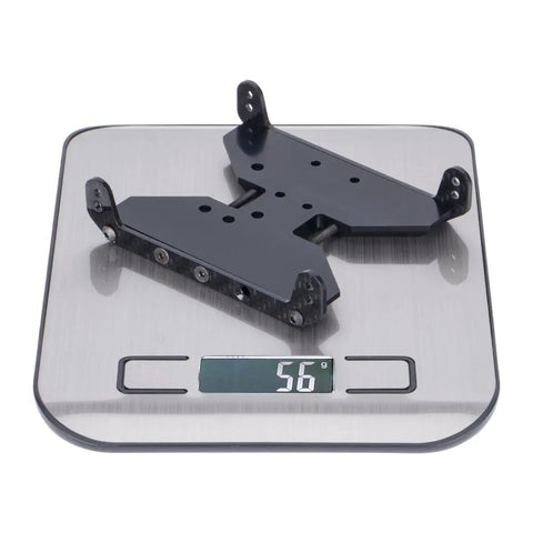 Carbon Fiber And Delrin Chassis Skid Plate And Transmission Plate For One Tenth RC Crawler Capra 1.9 UTB Upgrade Parts on scale