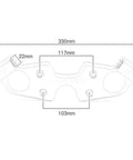 Diagram of CNC Machined Aluminum Lowering Triple Tree Front End Upper Top Clamp For Hayabusa GSXR1300 1999-2020 Red Finish Dope Fit