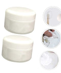 Two Piece Tile Repair Kit With Ceramic Repair Paste Quick Dry Adhesive For Cracked Tiles Porcelain Bathtub Enamel Sink Easy Fix No Fuss Strong Bond Long Lasting Repair with two white containers and application shown.