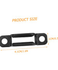50 Pack Tough As Nails Manganese Steel Furniture Connectors Lock Down Cabinets And Wardrobes With Invisible Hardware Zero Wiggle Room Super Tight Assembly Heavy Duty Desk Brackets In Matte Black size measurement showing 4.1cm x 1cm.