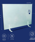 Legs Flat Panel Heater For Desk Or Wall Mount Ultra Slim One Inch Thick Low Wattage 150W Radiant Heating Space Heater