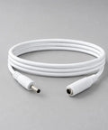 Male To Female Power Extension Cord With Rock Solid Molded Grip Housings For Routing Existing Power Cable And Getting That Long Run, white cable