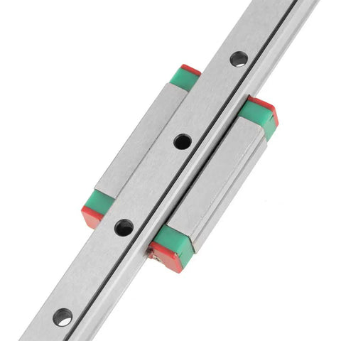 Compact MGN12H Miniature Linear Guide Rails 1pc Set, 450mm Long 12mm Wide With Sliding Block, 4 Point Contact in close view
