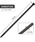 100 Pcs 8 Inch Heavy Duty Zip Ties 40 Lbs Tensile Strength Releasable And Reusable Nylon PA66 Self Lock Cable Ties dimensions