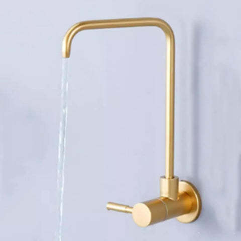 AOXHUGB Faucet Tap Drinking Water Faucet Kitchen Sink Stainless Steel 1/4,200Mm (A 200MM) in gold finish with flowing water.
