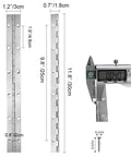 Six Pack 12 Inch Piano Hinge Heavy Duty Continuous Hinge With Pre Drilled Mounting Holes For Cabinets Boat And Marine Doors Top Shelf 304 Stainless Steel dimensions and measurements