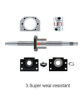 Super Cool 25mm SFE2525 Lead Ball Screw Kit With DSG2525 Nut Housing And BKBF20 Support Plus Couple Just For XYZ Axis Milling Rig At A Nice 2500Mm Length, wear-resistant parts