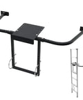 Roof And Gutters Ladder Stabilizer With Wing Span Design Heavy Duty Extension Ladder Standoff Guard in black showing wall mount design.