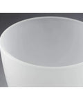 Close-up of etched glass shade from Gather Collection Five Light Bath And Vanity Light Fixture For Elegant Bathroom Makeover.