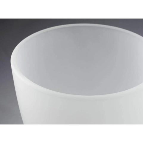 Close-up of etched glass shade from Gather Collection Five Light Bath And Vanity Light Fixture For Elegant Bathroom Makeover.