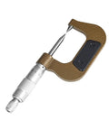 Professional Mechanical Outside Diameter Micrometer Zero To Twenty Five Millimeter Dual Tip Keyway Groove Depth Gage side view, showcasing dual tips for precise measurements.