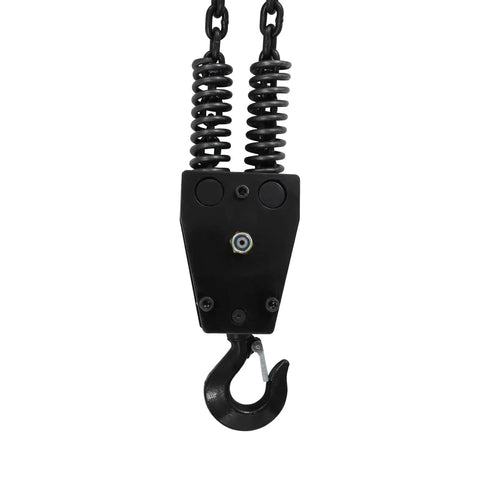 Beefy Electric Chain Hoist Winch With Wireless Remote G80 Steel Chain Double Overhead Crane System 2200 Lbs heavy-duty hook and spring design.