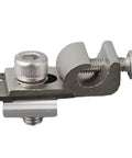 Heavy-Duty Solar Panel Mounting Bracket Clamps With Nickel-Plated Aluminum Grounding Lugs And Fasteners, side view