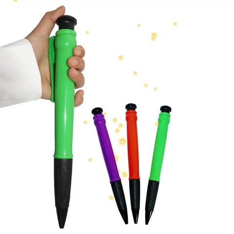 Ultra Jumbo Ballpoint Pen For Props And Dope Gag Gifts Oversized Writing Instrument With Smooth Bold Lines Extra Large Pen For Cosplay Display Awards School And Home Use Comfortable Big Grip, green plastic in hand