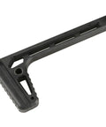 Fixed Polymer Airsoft Stock With Lightweight Sturdy CQB Brace For Quick Shoulder Shots And Tight Stable Aim In Black Finish Built For Grip Ready Fast Maneuvers In Close Quarters - side angle view