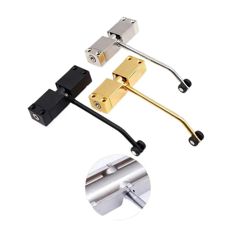Blue Stainless Steel Silent Spring Door Closer Hardware With Adjustable Auto Close And Quiet Smooth Operation For Doors And Cabinets