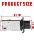 Side view of Mass Air Flow Sensor For Nissan Altima Sentra 350Z 370Z Frontier 22680 7S00A Replacement MAF Sensor with dimensions.