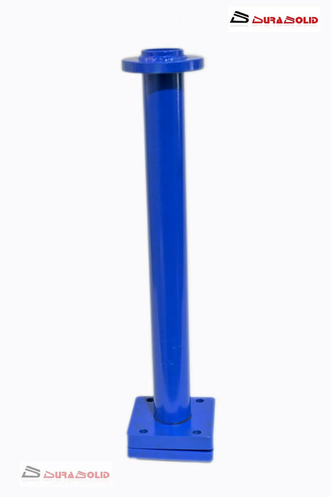 Axle bearing puller tool for Toyota; blue steel vertical post with square base mounting plate