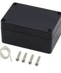 IP65 Waterproof Outdoor Junction Box Project Box Made From ABS Plastic Electrical Enclosure In Black with screws and seal