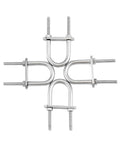Four marine stainless steel U bolts with nuts and plates