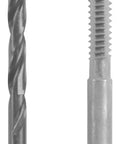 Precision 6-32 Plug Tap And No. 36 Drill Bit Combo Set For Right Hand Threads with a drill bit and tap displayed side by side.