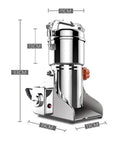 Electric Grain Grinder Mill For Corn Soybean Wheat And Spices, Beast Of A High Speed Powder Machine With dimensions