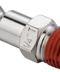 Close-up of Two Pack Automotive Air Plug With One Quarter Inch MNPT Threads High Flow Pneumatic Fittings For Air Tools Expansion Ready
