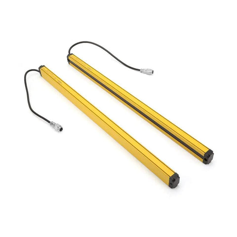 Industrial Light Curtain Sensor Switch With 4 6 8 10 Or 12 Beam Options Heavy Duty Light Grating Security Device, yellow aluminum bars