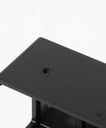 Under Desk Laptop Mount Holder With Keyboard Shelf And Router Stand Heavy Duty Steel Bracket Black close-up of mounting plate.