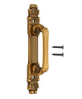 European Style Barn Door Handle Antique Metal Pull, durable alloy with screws, luxurious finish for sliding doors and cabinets.