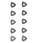 Baxnore 10-pack black-coated carbide turning inserts with center hole for CNC lathe milling.