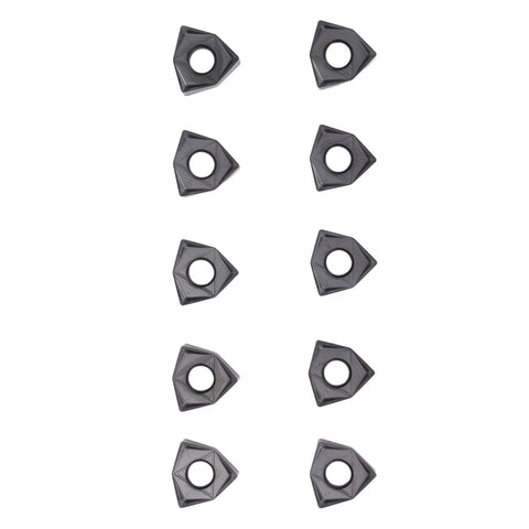 Baxnore 10-pack black-coated carbide turning inserts with center hole for CNC lathe milling.