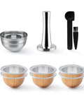 Stainless Steel Reusable Vertuo Capsule For Vertuo Next With Three Brewing Sizes 80 Ml 150 Ml And 230 Ml Refillable Aluminum Pods