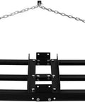 Heavy-Duty Tow-Behind Drag Harrow Driveway Grader For Gravel And Dirt, 8 Ft Power Rake, metal frame with chain and attachments