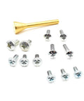 Rock Solid Universal Router Base Plate With Mounting Screws And Alignment Pin set including screws and alignment pin for accurate routing.