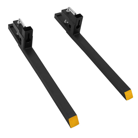 43 Inch Clamp On Pallet Forks For Bucket Attachments Heavy Duty Built Tough For Real World Jobs 2500 Lbs Capacity Quick Attach Forks