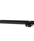 Rock Solid Miter Gauge For Table Saw With 18.9 Inch Durable Aluminum Alloy Build and Dual Measurement Scale, side view.