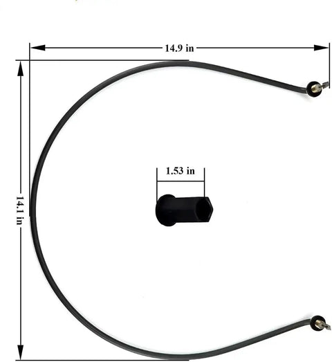 Dimensions of Replacement Dishwasher Heating Element For W10441445 AP5690151 W10134009 W10518394 Plug And Play Repair