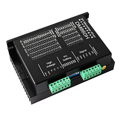 DM860H CNC DSP microstep driver module with dual green terminal blocks for 2-phase stepper motors