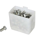 Durable Plastic Bin Cup Storage For Sorting Small Parts In Shelf Bins Two Inch By Three And One Quarter Inch By Three Inch White Case Of 48 Great For Nuts Bolts Screws Washers Office Crafts And LEGO Sorting