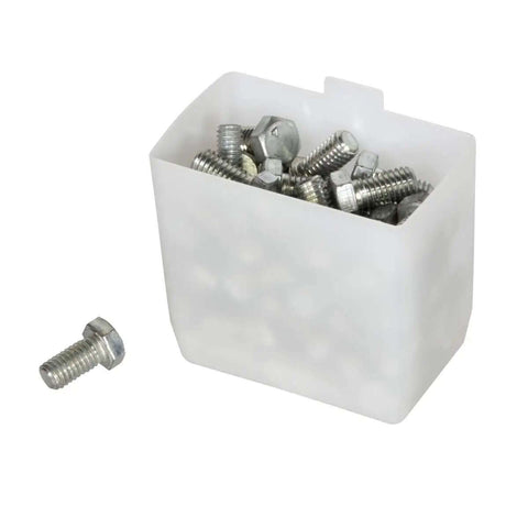 Durable Plastic Bin Cup Storage For Sorting Small Parts In Shelf Bins Two Inch By Three And One Quarter Inch By Three Inch White Case Of 48 Great For Nuts Bolts Screws Washers Office Crafts And LEGO Sorting
