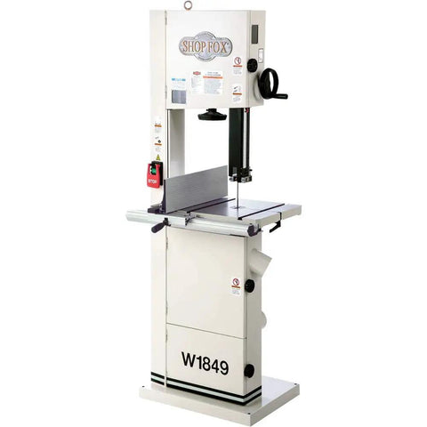 Resaw Bandsaw With 14 Inch Capacity, 2 HP Motor, 110 To 220 Volt Prewired For 110V, Deluxe Two Height Resaw Fence, 21.75 Inch By 16.13 Inch Table, White And Silver Finish, Durable Midweight Woodworking Powerhouse